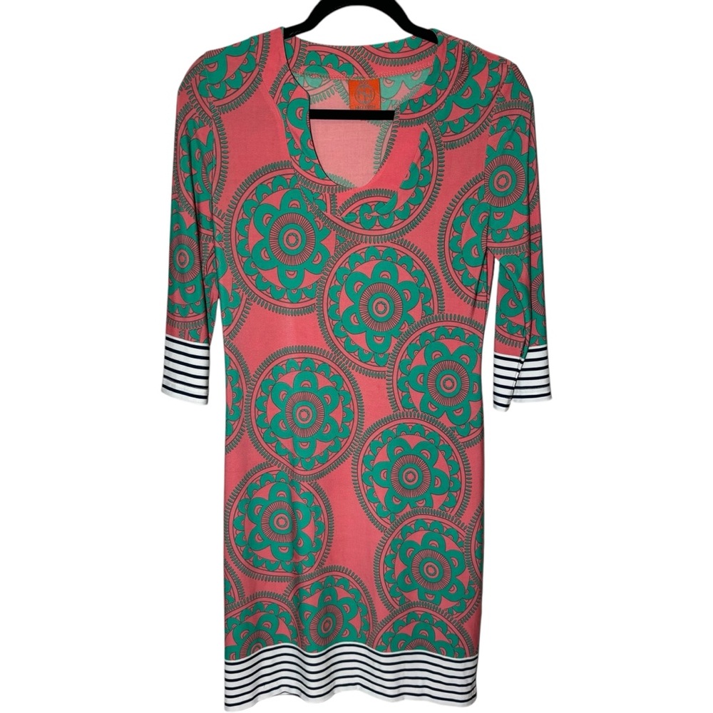 Tracy Negoshian Women's Small Long Sleeve‎ Dress Multipattern Striped